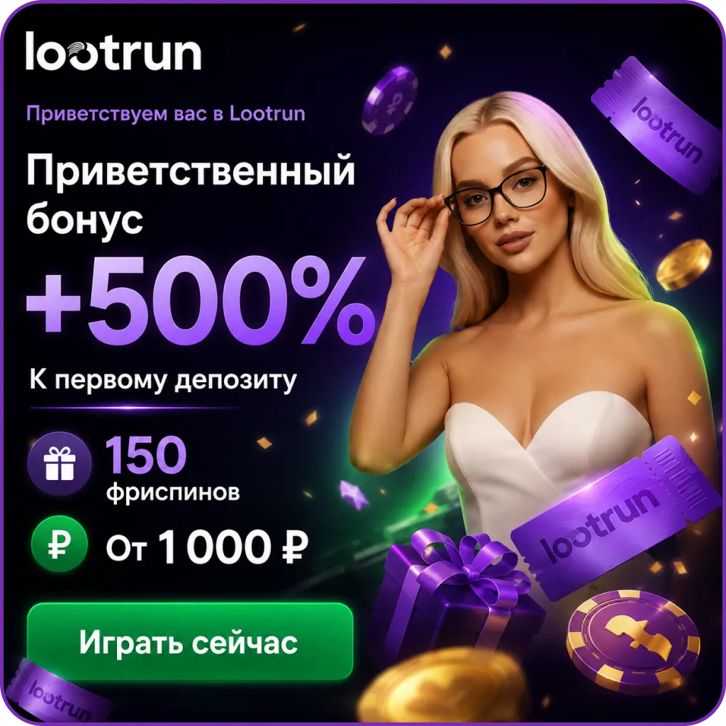 Приветсвеный бонус lootrun casino