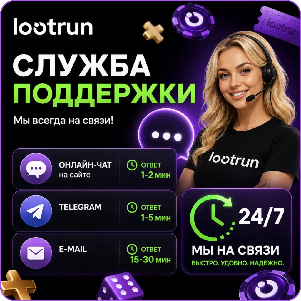 Служба поддержки пользователей в lootrun casino